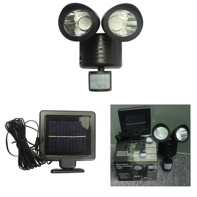 New solar lamp household solar human body induction double head light 22LED solar street lamp
