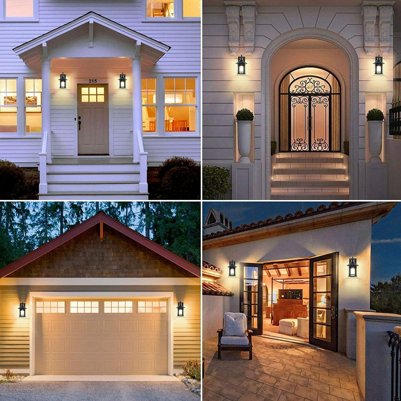 LED Single Head Motion Sensor Glass Outdoor Waterproof Wall Light